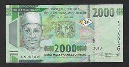 Guinee 2000  Francs  2018  Bankfrisch