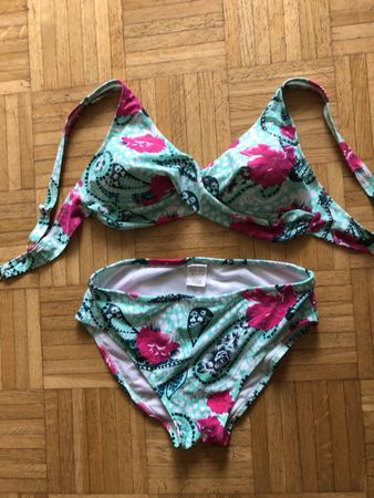 Valentino Rose Bikini, Gr. 46/48, Türkis/Pink !