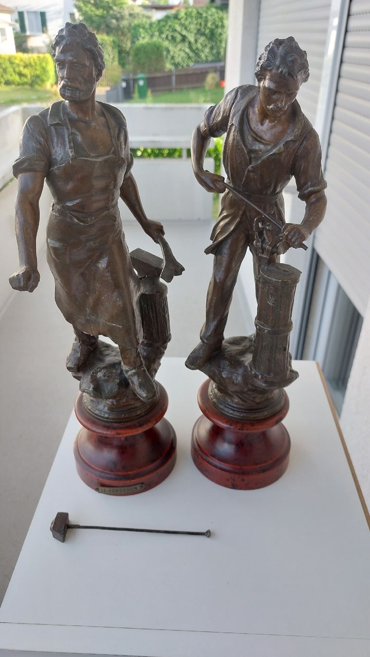 Statuette: Spelter Figuren Der Schmied le forgeron – Usato da Baar venduto da max_vj55