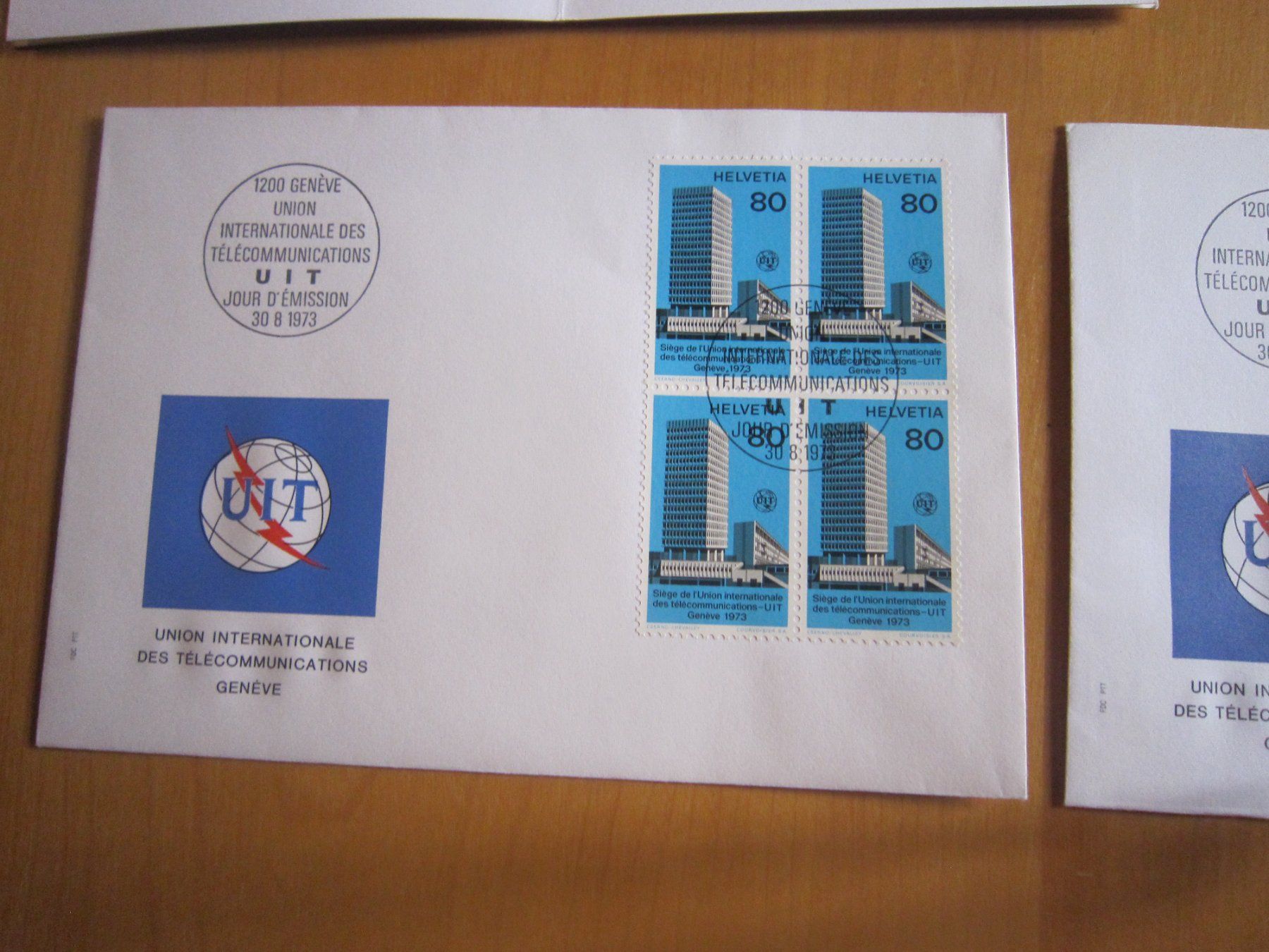 Tutti i francobolli: GA 1973 FDC einzeln, 4er und PTT Blatt – Usato da Gordola venduto da Polentaefung 2