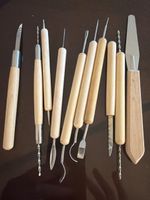 Modellierwerkzeug Set Holzgriffe 10-teilig gebraucht