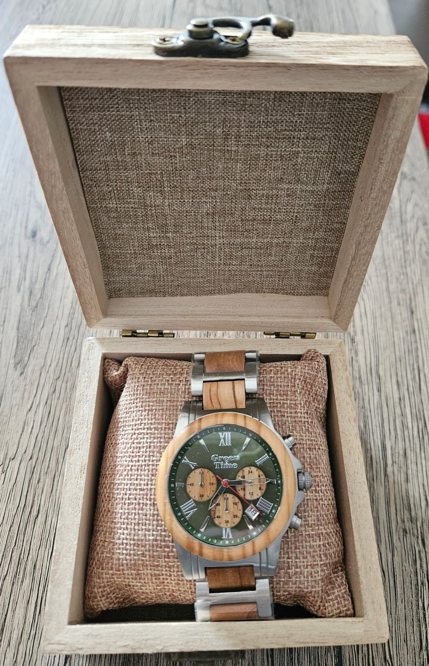 Uhren: GreenTime Chronograph Olivenholz – Neu und originalverpackt aus Künten von surrium 1