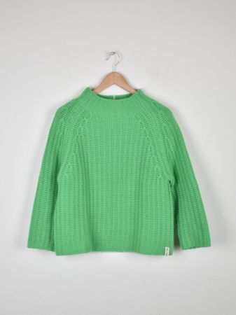 Henry Christ Kaschmir Pullover, grün, Gr.M