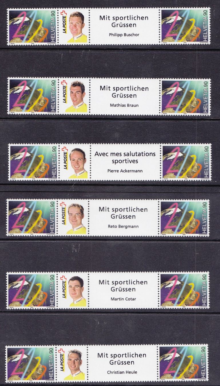 Tutti i francobolli: 1999 Post - Millenium 13 verschiedene Streifen Postfrisch ** – Nuovo (secondo la descrizione) da Adliswil venduto da Aenti 1