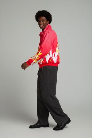 MITIK Vintage Rote Sport Windbreaker Jacke - Athletics Team