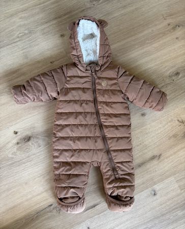 Brauner Overall Baby Gr.62 mit Teddyfell gefüttert