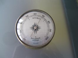 Vintage Hygrometer Nautik, aus Messing