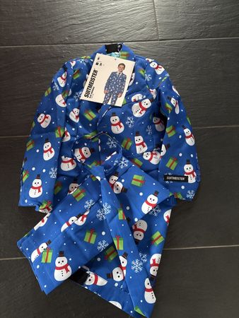 Weihnachtsanzug Grösse S, Schneemann, neuwertig!