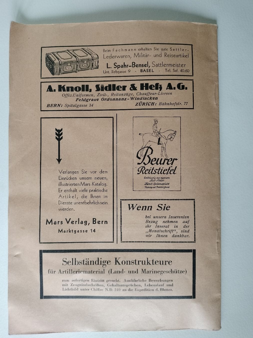 Riviste & Magazine: Antike Schweizer Armee Militär Zeitschrift 1930 – Usato da Schwanden Sigrisw venduto da cadieux71 5