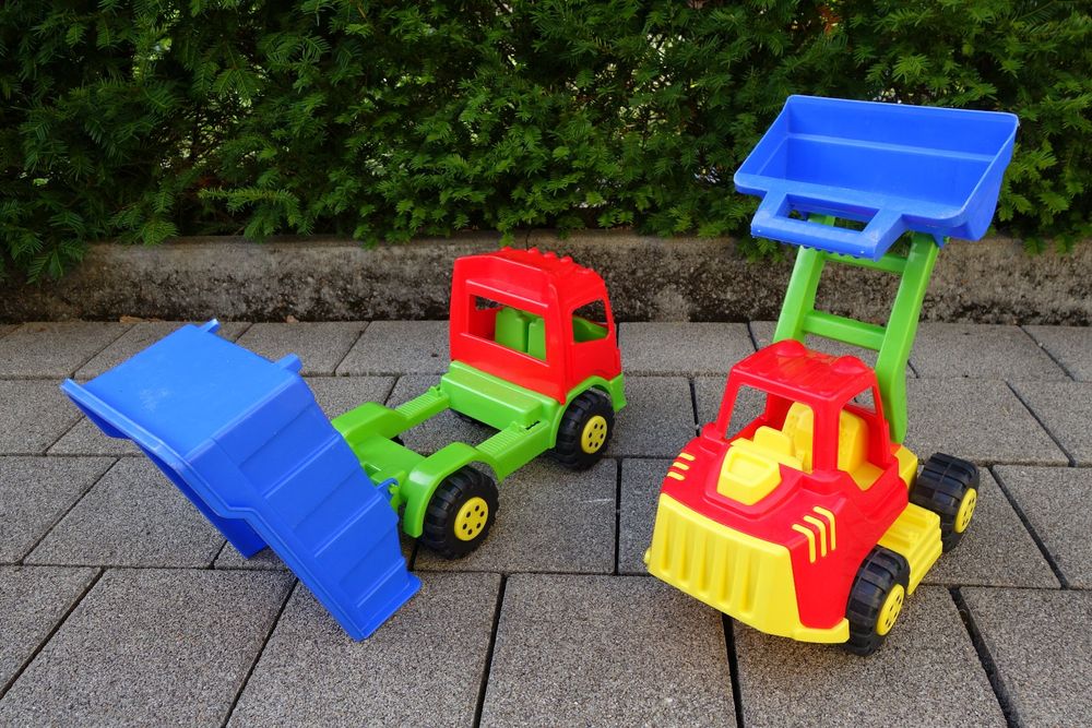 XPJBKC Sandspielzeug 3-tlg. - Bagger, Bulldozer & Kipper Für Strand & Sandkasten