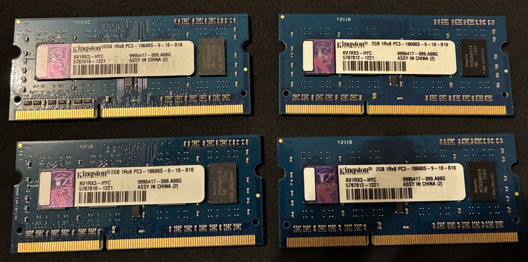 Kingston Memoria / RAM: 4x 2GB RAM Chips ab 1Fr. – Usato da Köniz venduto da Habenix