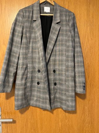 Vila Blazer, Grau Kariert, Herbst Look, Grösse 40