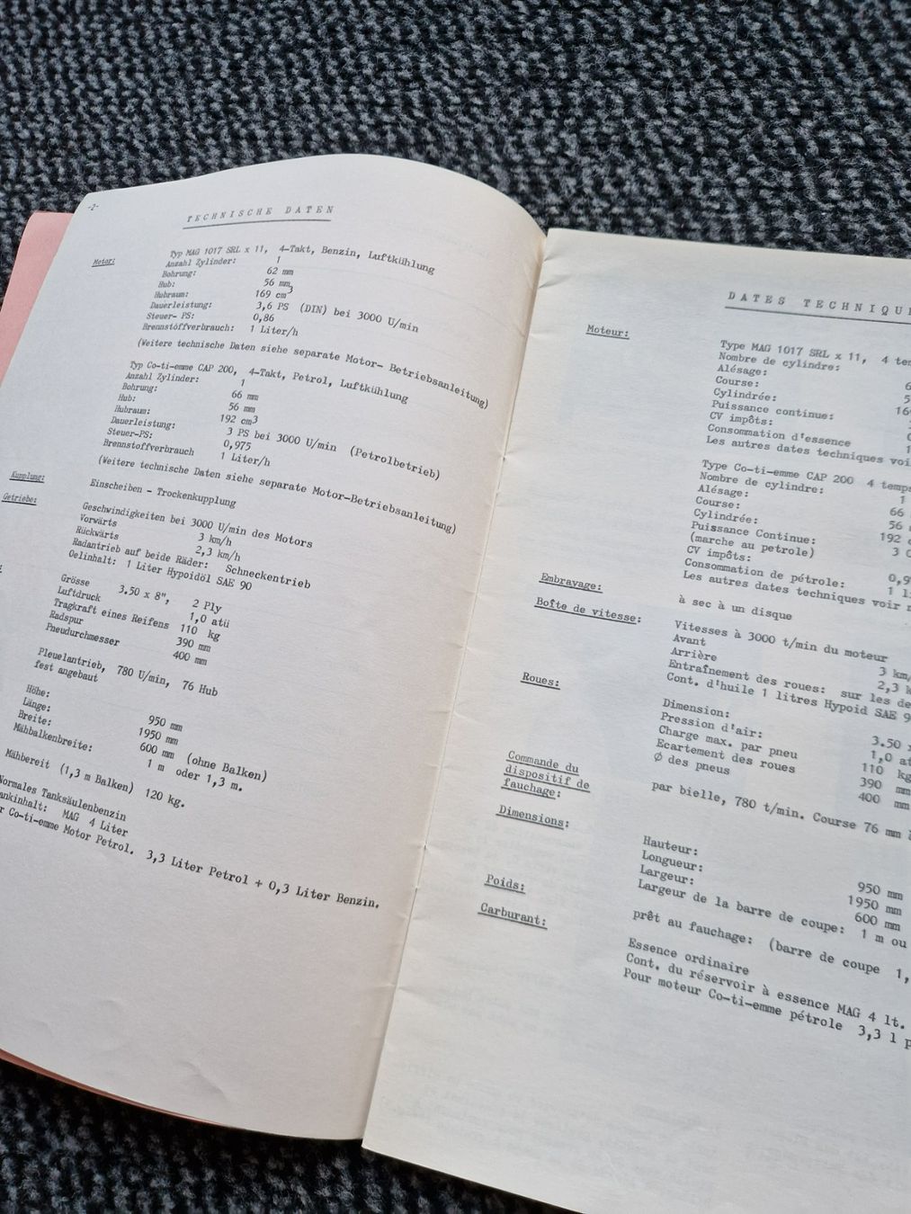 Rapid Trattori: Original Anleitung + ET-Liste Rapid 101 Motormäher – Usato da Dürnten venduto da Bachtel84 2
