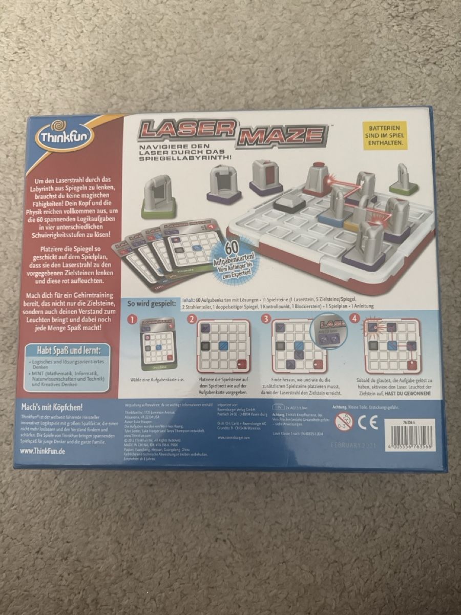 Jeux: Thinkfun Laser Maze Denkspiel  – Neuf (Voir description) à Ossingen par daisi_ 1