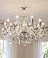 Eleganter Kristalllüster / Kronleuchter, 10-flammig, Ø 80 cm