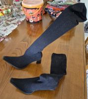 Schwarze Overknee Stiefel, Grösse 37, Guter Zustand!