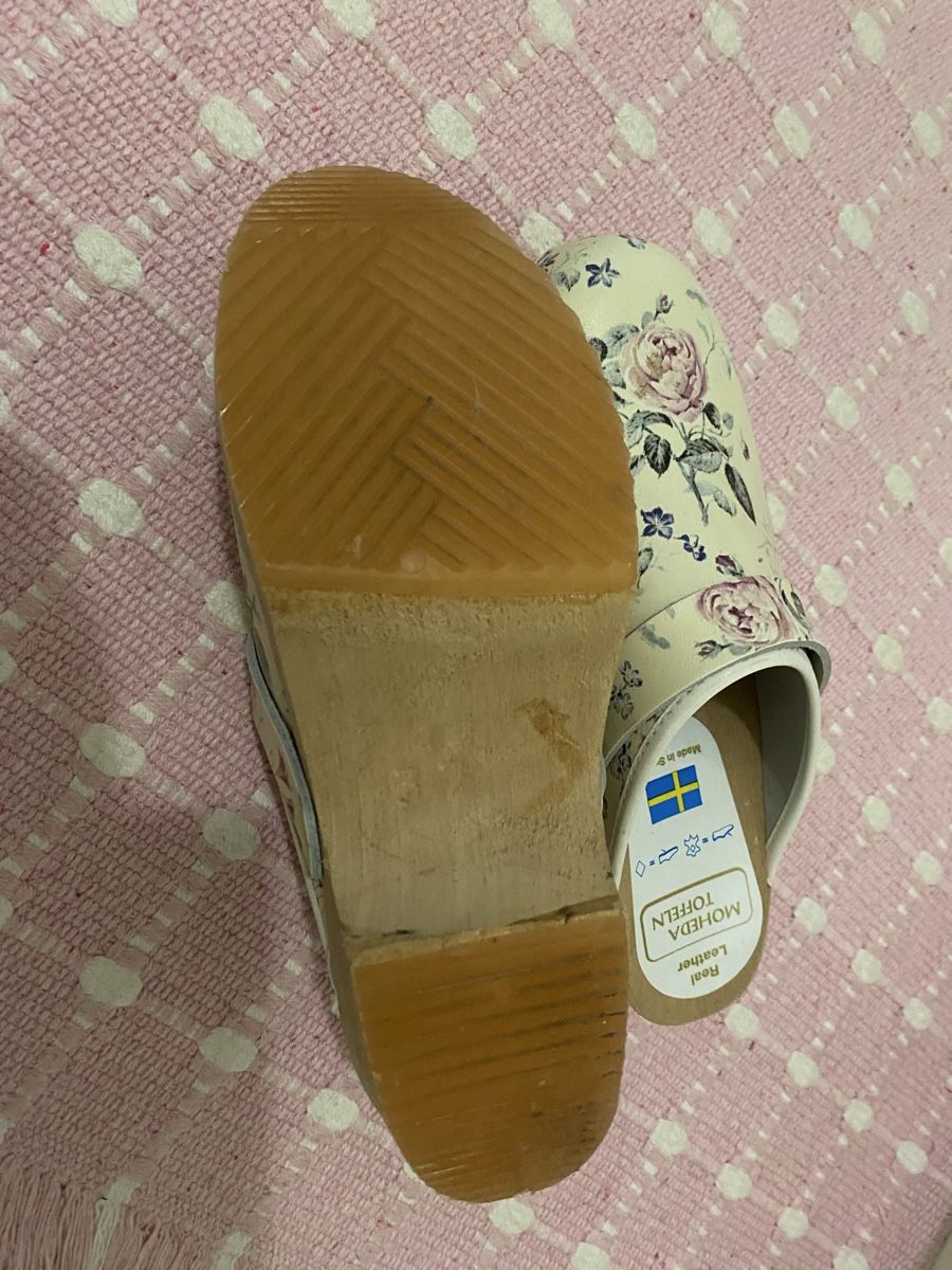 Damenschuhe: Moheda Blumen Clogs Holzschuhe Gr. 37 Leder – Gebraucht aus Winterthur von Sunshineandrain 2