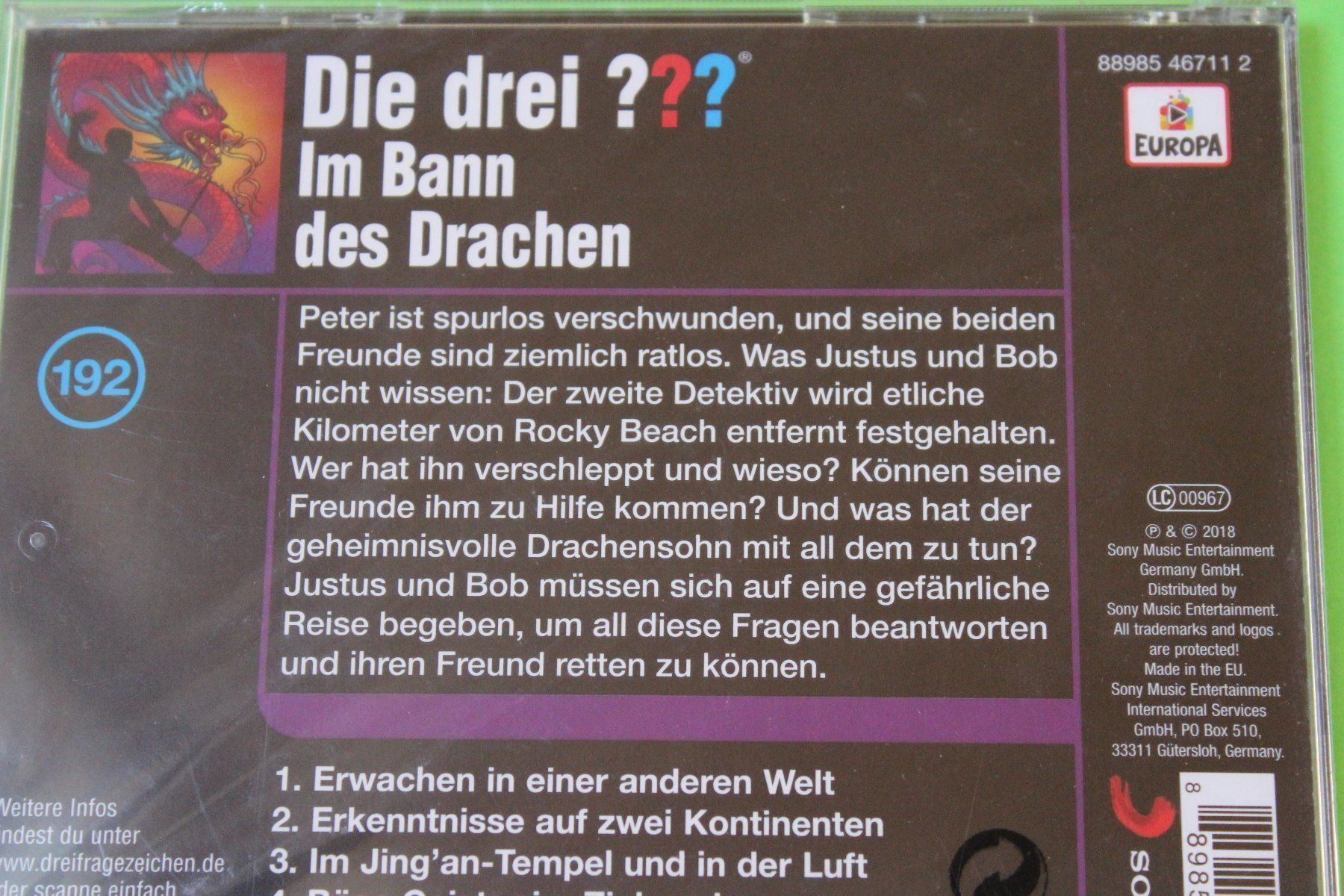 CDs: DIE DREI ??? - FOLGE 192 CD NEU+OVP!!!!! – Neu und originalverpackt aus Tübach von JamesStone 3
