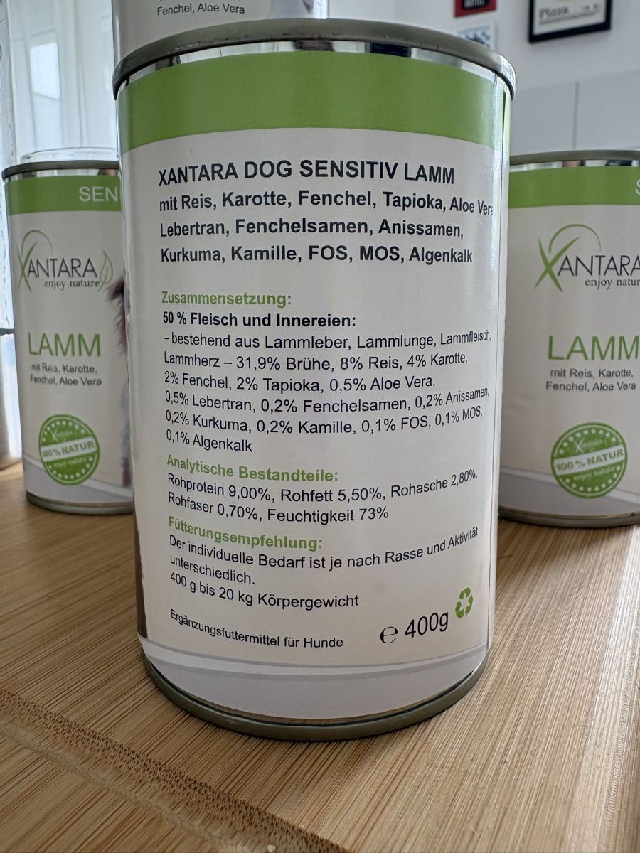 Futter: Xantara Sensitive Hundefutter Lamm – Neu und originalverpackt aus Rieden AG von Tantan_M 1