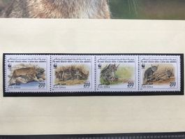 Libyen 1997 Satz WWF Falbkatze postfrisch 4er-Streifen