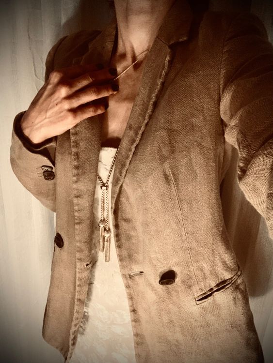Elegante Leinenjacke, Khaki, 38, neuwertig! Top Blazet (Neu