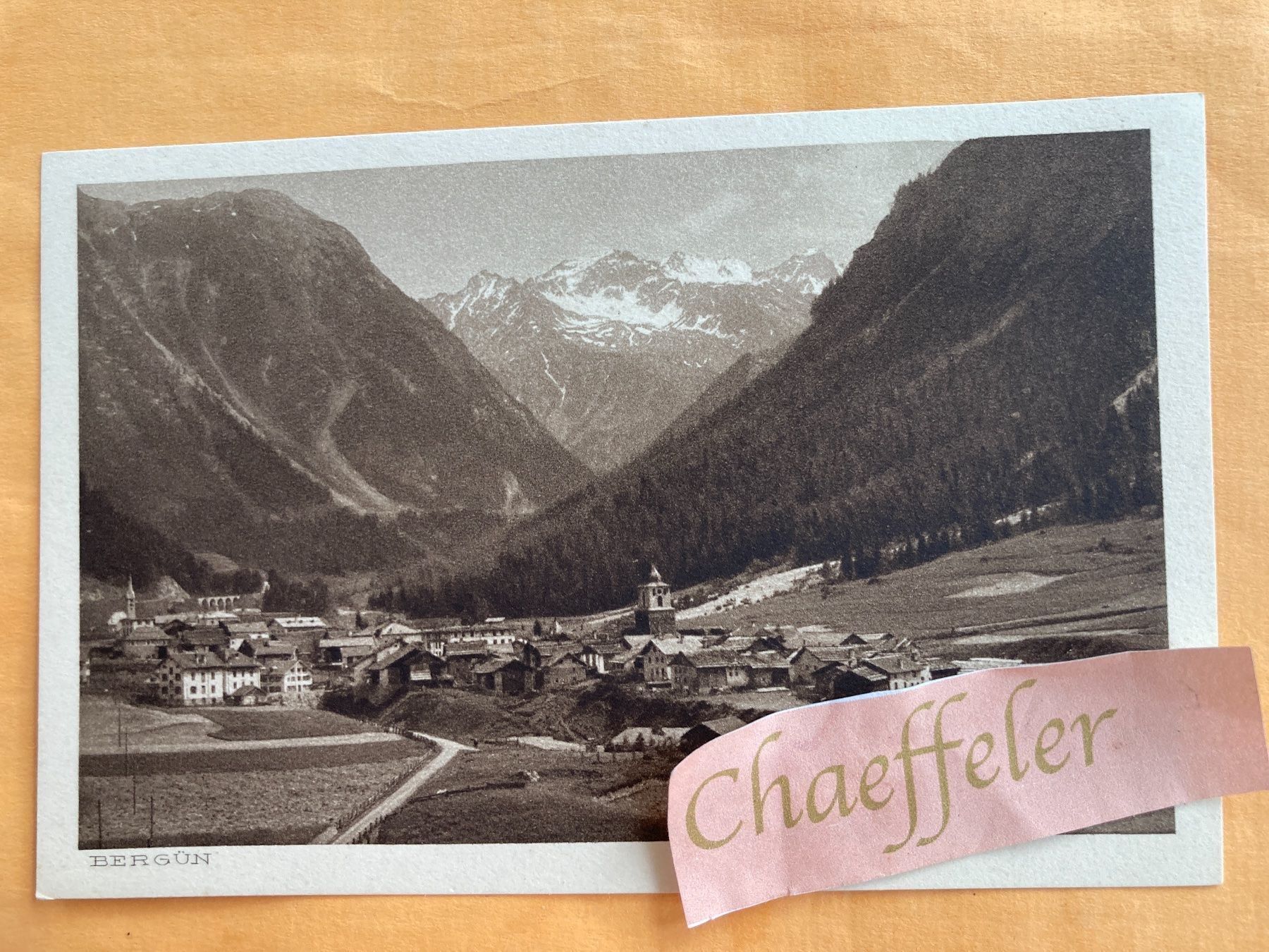 Cartes postales: BERGÜN – D'occasion à Zürich par Chaeffeler