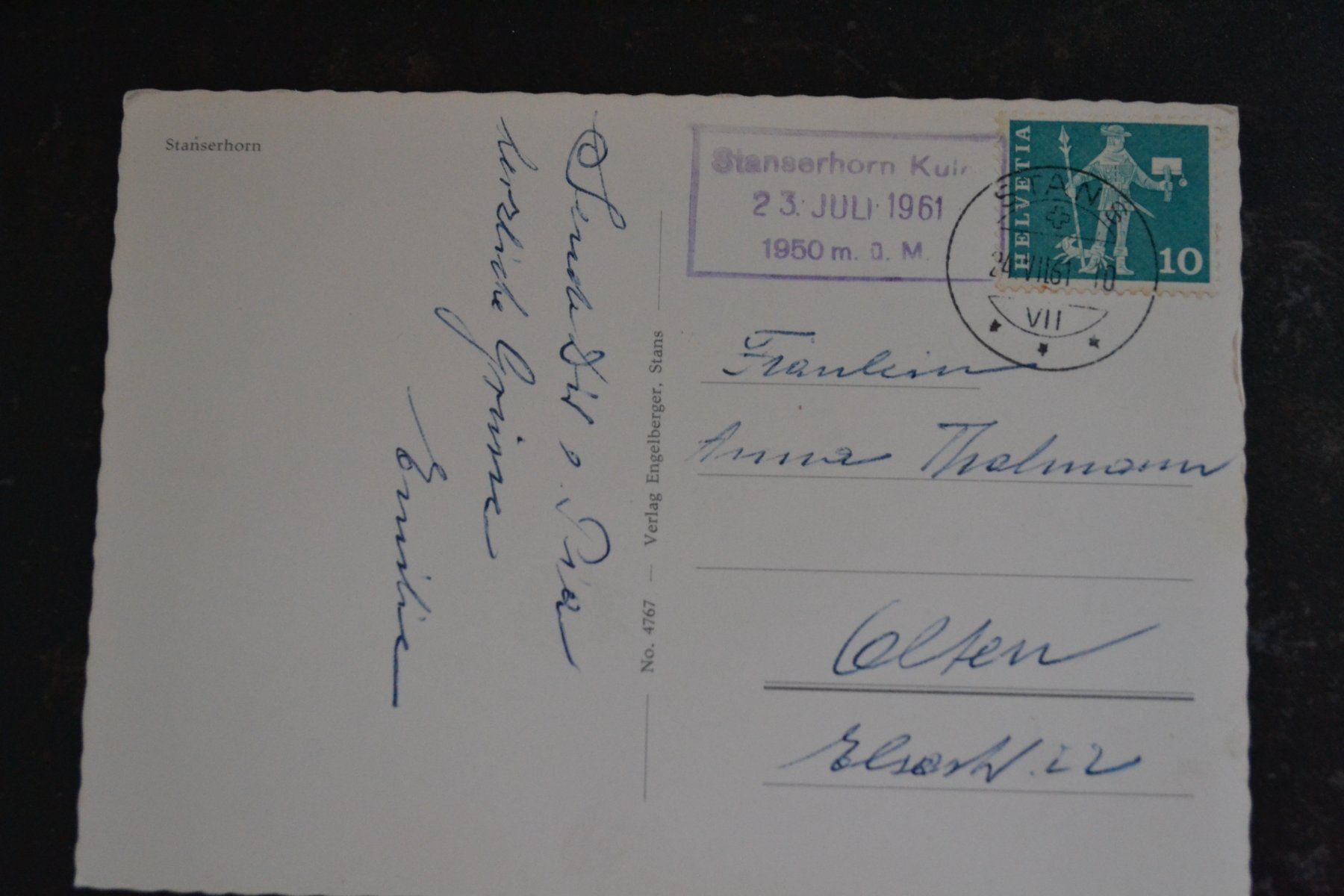 Cartoline postali: AK Stanserhorn NW – Usato da Beinwil am See venduto da kajak55 1