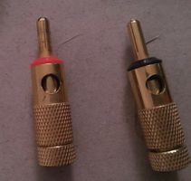 Bananenstecker vergoldet