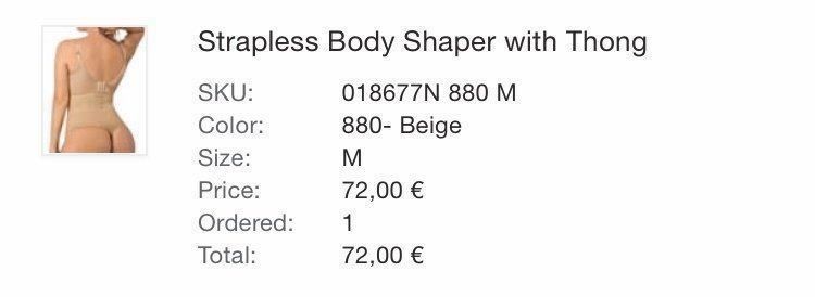 Altra biancheria intima: Trägerloser Body Shaper mit Thong M – Usato da Dübendorf venduto da Levintreyer 3