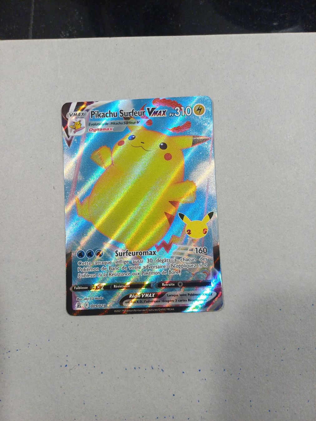 Pokémon Carte collezionabili: Pikachu Surfeur Vmax - Alternative - 009/025 - FR – Nuovo (secondo la descrizione) da Bernex venduto da Adrieneagle 1