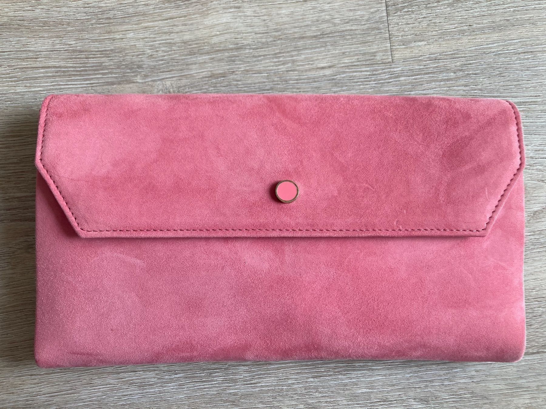 Taschen für Damen: Neue Veloursleder Clutch pink – Neu und originalverpackt aus Wohlen AG von SZS30 2