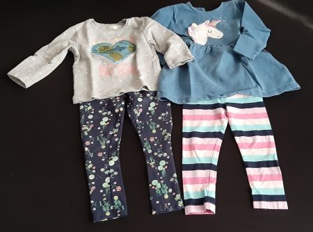 2 süsse Mädchen-Outfits Gr. 98/104