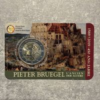 Belgien 2 Euro 2019, Pieter Bruegel, 450 Jahre, Coincard