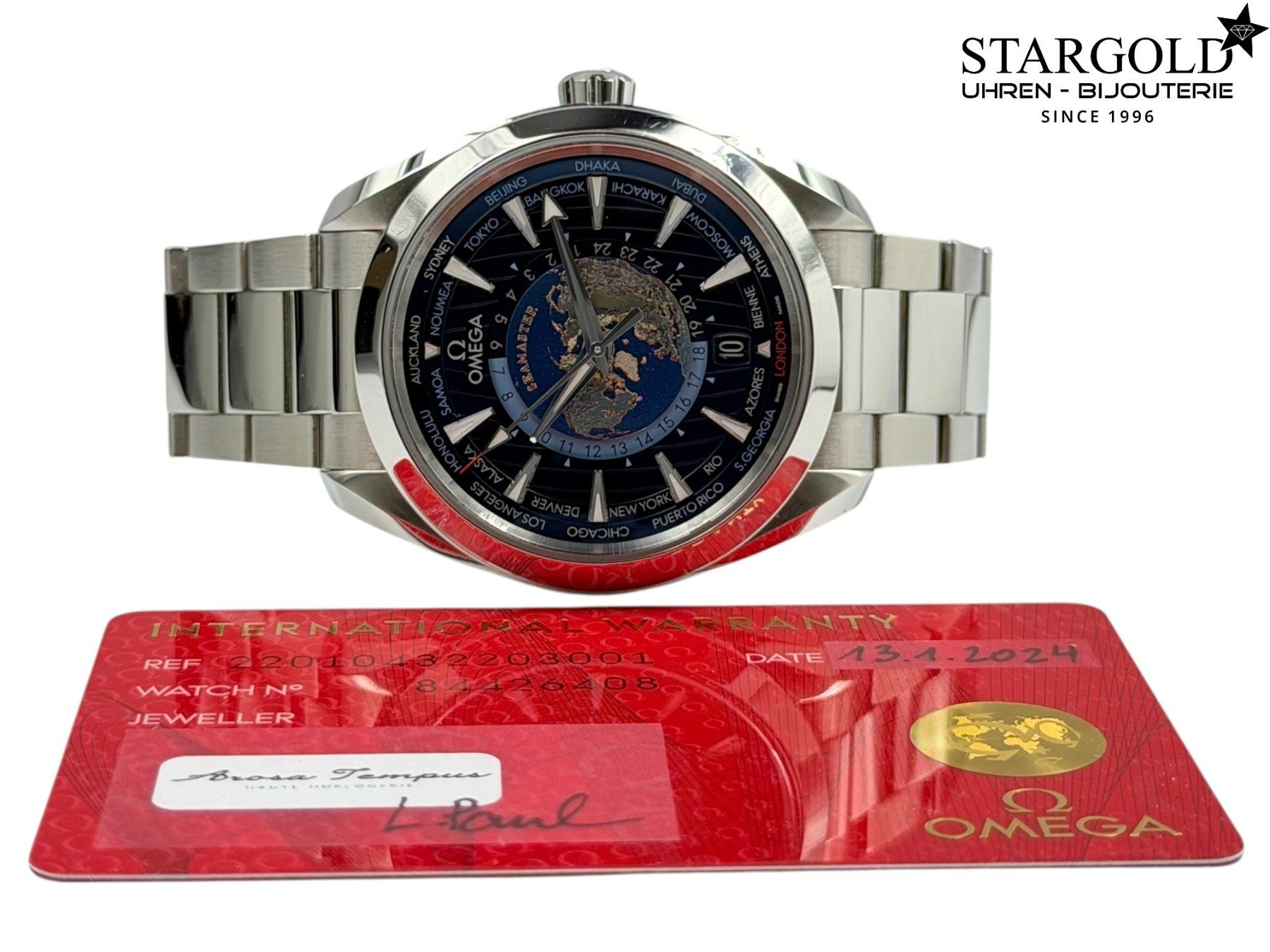 Omega Orologi: Omega Seamaster Aqua Terra Worldtimer - 220.10.43.22.03.001 – Usato da Zürich venduto da Stargold-Uhren 6