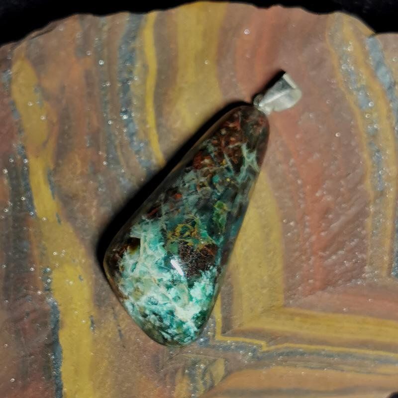 Ciondoli: Chrysokoll Anhänger – Nuovo e nell'imballaggio originale da Walenstadt venduto da vkt_qc8d 2