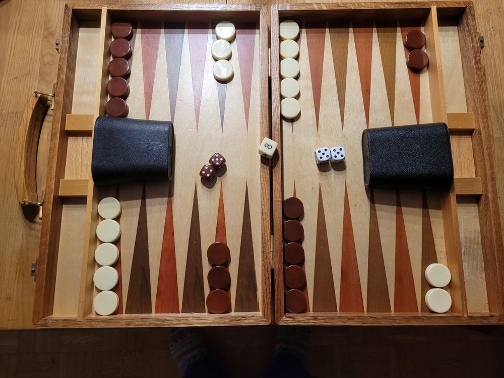 Reise Backgammon Aus Holz - Klassisches Brettspiel Tragbar