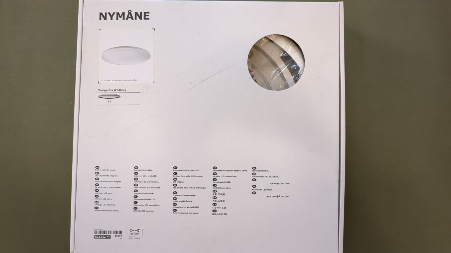 Ikea Lampadari & plafoniere: IKEA Lampe Deckenleuchte, LED, weiß, 45cm, "NYMANE" - neu – Nuovo (secondo la descrizione) da Basel venduto da haferkleie 1