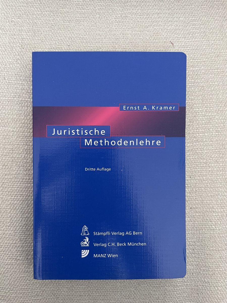Libri: Buch Juristische Methodenlehre, Kramer, 3. Auflage – Usato da Einsiedeln venduto da loubi02
