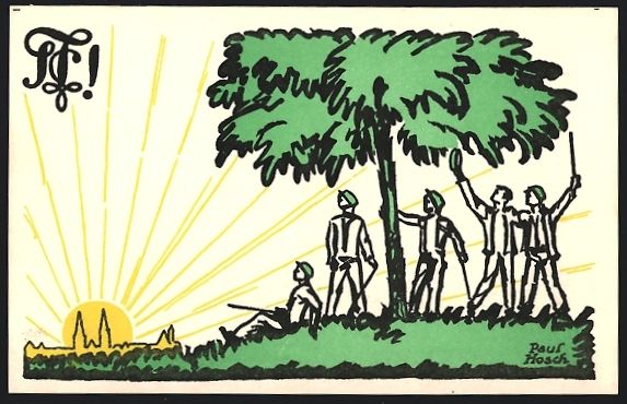 Cartes postales: Basel, Schwizerhüsli, Studenten unter e – D'occasion à Berlin par bartko-reher