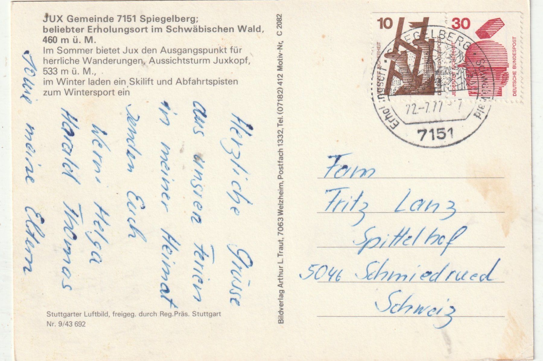 Cartoline postali: Spigelberg – Usato da Lumbrein venduto da made02 1