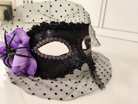 Maske mit Spinne / Fasnachtskostüm