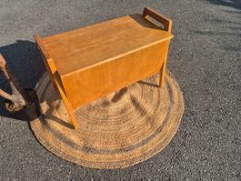 Banc-Coffre de rangement en bois années 1960