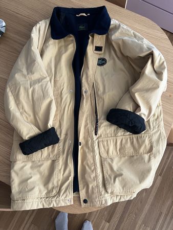 Lacoste Jacke beige / dunkelblau gefüttert Gr. L