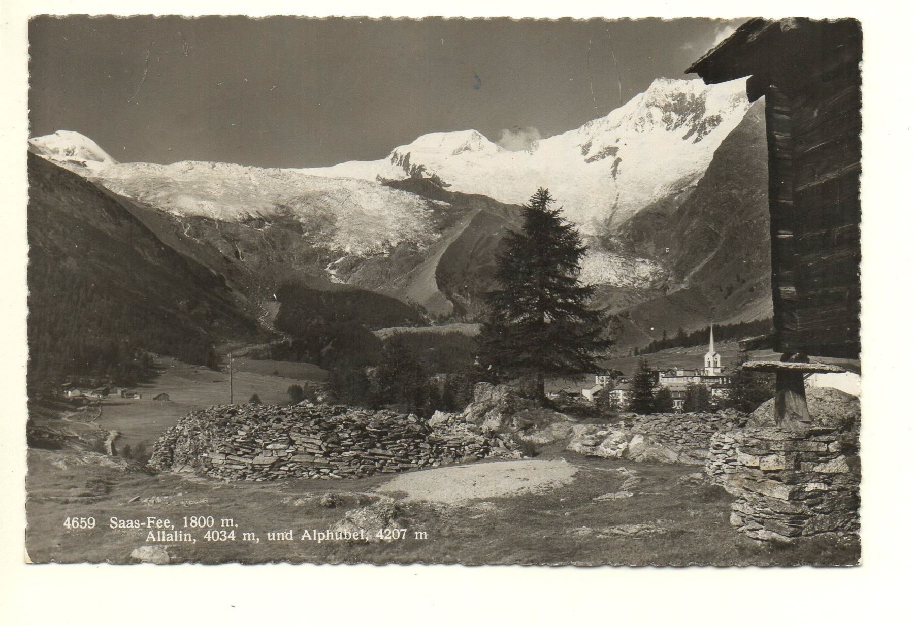 Cartoline postali: SAAS-FEE Allallin und Alphubel – Usato da Jona venduto da philajona