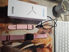 Montre connectée COANR rose avec boite et accessoires