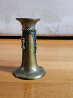 Kerzenständer Messing mit Kordel-Dekor gebraucht antik