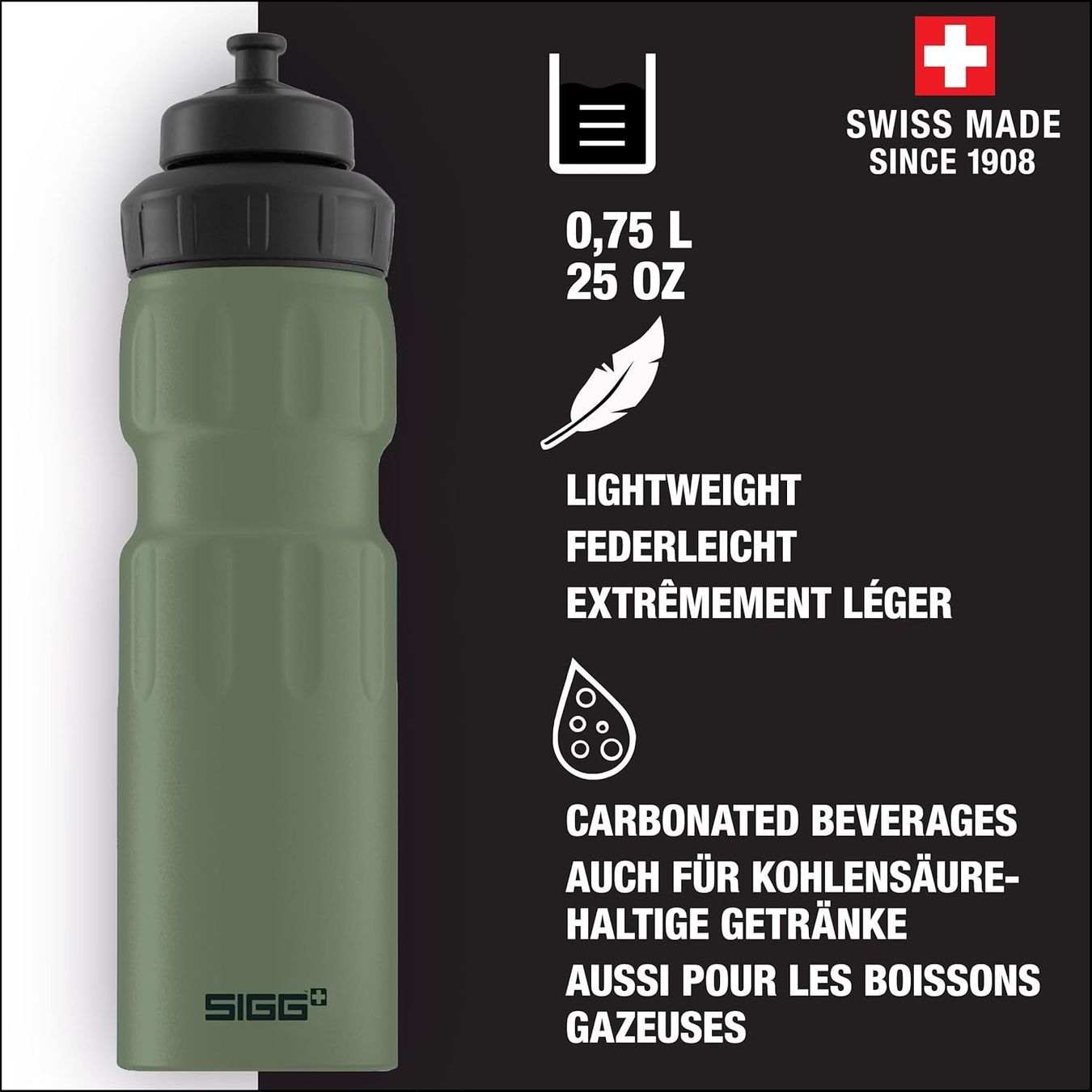 Sigg Borracce & Thermos: SIGG Trinkflasche WMB Sports leaf touch 0.75L – Nuovo e nell'imballaggio originale da Kägiswil venduto da nick333 1
