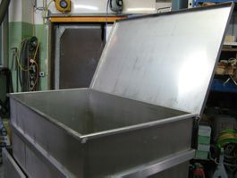Chromstahlwanne (NEU) Grande cuve en inox neuve.