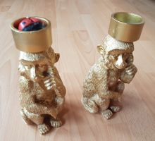 2 KERZENSTÄNDER / AFFE  MONKEY (NEUWERTIG) LIGHT&LIVING