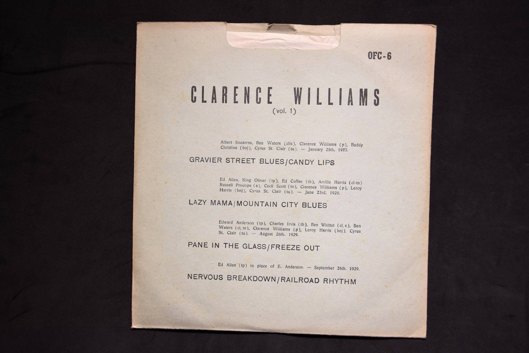 Dischi in vinile: Clarence Williams - Only for Collectors – Usato da Belmont-sur-Yverdon venduto da ag97